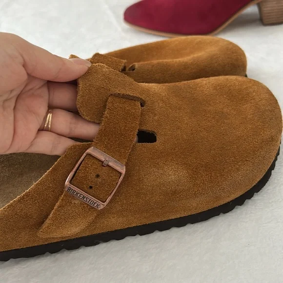 Birkenstock’s Boston soft footbed mink suede clogs Size 43 Men's 10 - Picture 15 of 16